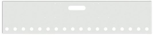 BUMPER FOR FREIGHTLINER CABOVER & CONVENTIONAL & CLASSIC 1984-1999 20" AMERICAN EAGLE BOXED END WITH 8" EARS CHROME WITH TOW HOLE, LIGHT HOLES
