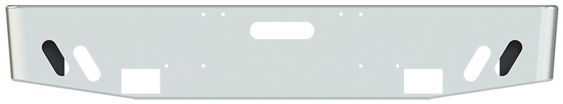 BUMPER FOR FREIGHTLINER CABOVER & CONVENTIONAL & CLASSIC 1984-1999 16" TAPER ROLLED END CHROME, LIGHT HOLES