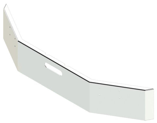 BUMPER FOR FREIGHTLINER FLC112 SETBACK AXLE 1986-1995 16" SQUARE HAND FORM CHROME WITH TOW HOLE