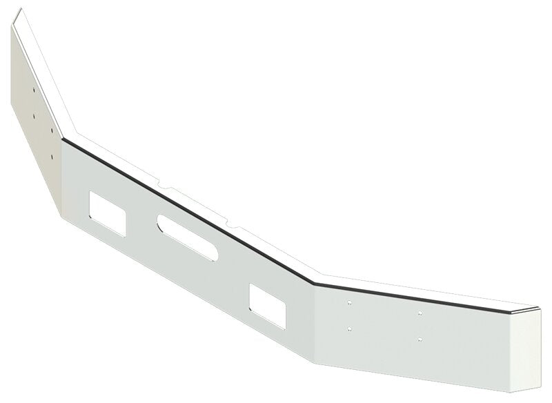 BUMPER FOR FREIGHTLINER FLC112 SETBACK AXLE 1986-1995 12" SQUARE HAND FORM CHROME