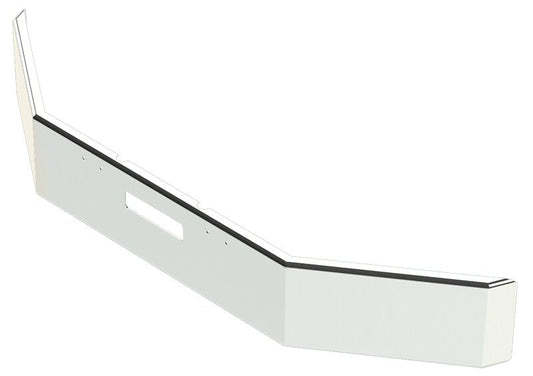 BUMPER FOR FREIGHTLINER FLC120 SETBACK AXLE 1986-1995 12" SQUARE HAND FORM CHROME WITH TOW HOLE