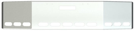 BUMPER FOR FREIGHTLINER FLC120 SETBACK AXLE 1986-1995 18" SQUARE HAND FORM CHROME WITH TOW HOLE, LIGHT HOLES