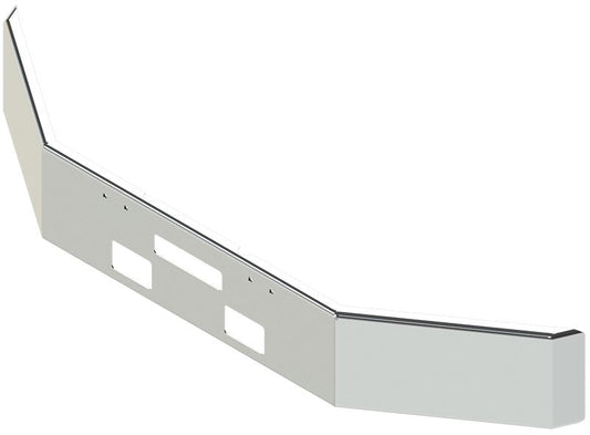 BUMPER FOR FREIGHTLINER FLC120 SETBACK AXLE 1986-1995 12" SQUARE HAND FORM CHROME