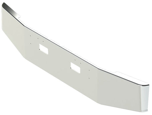 BUMPER FOR FREIGHTLINER CABOVER 1898-1995 18" TAPER HAND FORM CHROME WITH STEP HOLES