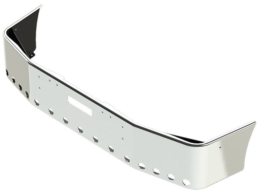 BUMPER FOR FREIGHTLINER FLD112 & FLD120 SETBACK 1989-2006 16" SETBACK AXLE CHROME WITH VENT HOLES AND 15 HOLES FOR 2" LIGHTS