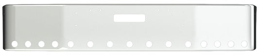 BUMPER FOR FREIGHTLINER FLD112 & FLD120 SETBACK 1989-2006 16" SETBACK AXLE CHROME WITH VENT HOLES AND 15 HOLES FOR 2" LIGHTS