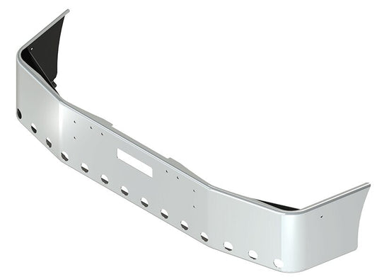 BUMPER FOR FREIGHTLINER FLD112 & FLD120 SETBACK 1989-2006 16" SETBACK AXLE STAINLESS STEEL WITH VENT HOLES, LIGHT HOLES