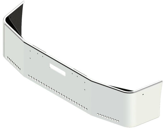 BUMPER FOR FREIGHTLINER FLD112 & FLD120 SETBACK 1989-2006 20" SETBACK AXLE STAINLESS STEEL WITH VENT HOLES, LIGHT HOLES