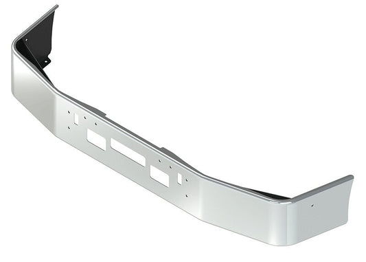BUMPER FOR FREIGHTLINER FLD112 & FLD120 SETBACK 1989-2006 12" TO 14" SETBACK AXLE CHROME WITH TOW HOLE & STEP HOLES & VENT HOLES