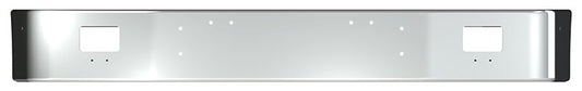 BUMPER FOR FREIGHTLINER FLD112 & FLD120 SETBACK 1989-2006 12" TO 14" SETBACK AXLE CHROME WITH RECTANGULAR FOG LIGHT HOLES