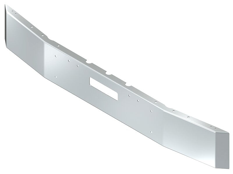 BUMPER FOR FREIGHTLINER FLD112 & FLD120 1989-1996 12" SQUARE HAND FORM CHROME WITH TOW HOLE