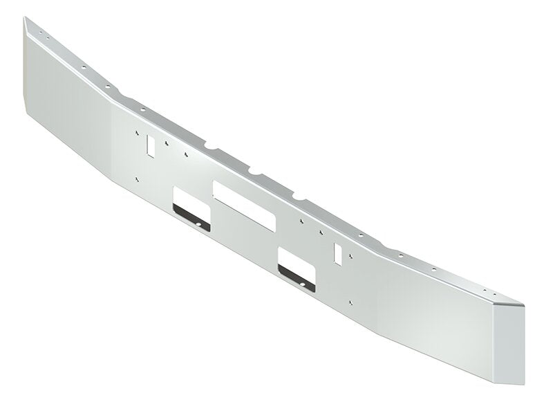 BUMPER FOR FREIGHTLINER FLD112 & FLD120 1989-1996 12" SQUARE HAND FORM CHROME