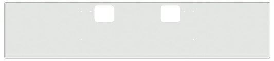 BUMPER FOR FREIGHTLINER CORONADO 122SD SET FORWARD 2010-2022 20" BOXED END CHROME WITH TOW HOLE, AND THE TWO OUTER MOUNTING HOLES ARE VERTICALLY ALLIGNED
