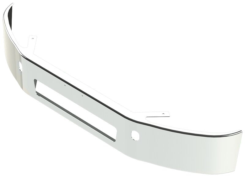 BUMPER FOR FREIGHTLINER M2 112 BUSINESS CLASS 2003-2022 12" TO 14" SETBACK AXLE CHROME WITH TOW HOLE & VENT HOLES