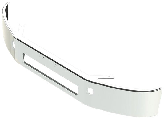 BUMPER FOR FREIGHTLINER M2 112 BUSINESS CLASS 2003-2022 12" TO 14" SETBACK AXLE CHROME WITH TOW HOLE & VENT HOLES