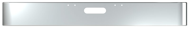 BUMPER FOR FREIGHTLINER FLD CLASSIC 2000-2002 12" SQUARE HAND FORM CHROME WITH TOW HOLE