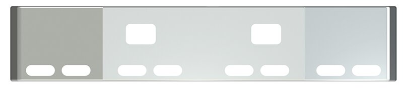 BUMPER FOR FREIGHTLINER FL112 SERIES MEDIUM DUTY 1990-2002 18" SETBACK AXLE STAINLESS STEEL AND 8 OVAL HOLES