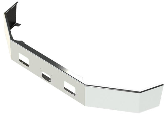 BUMPER FOR FREIGHTLINER FL112 SERIES MEDIUM DUTY 1990-2002 12" TO 14" SETBACK AXLE CHROME AND LICENSE PLATE HOLES