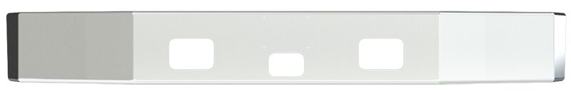 BUMPER FOR FREIGHTLINER FL112 SERIES MEDIUM DUTY 1990-2002 12" TO 14" SETBACK AXLE CHROME AND LICENSE PLATE HOLES