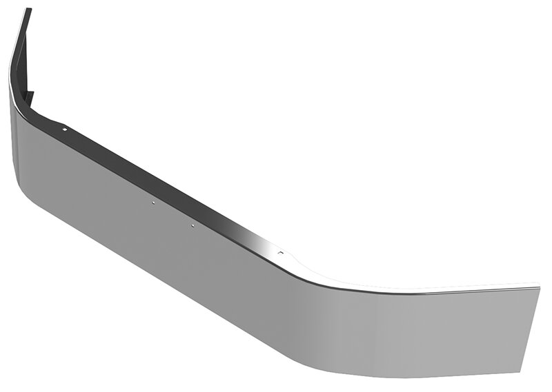 BUMPER FOR FREIGHTLINER M2 106 BUSINESS CLASS 2003-2022 12" TO 14" SETBACK AXLE CHROME WITH MOUNTING HOLES ONLY