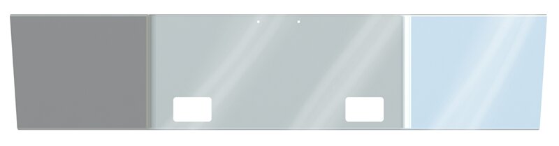 BUMPER FOR FREIGHTLINER M2 106 BUSINESS CLASS 2003-2022 20" SETBACK AXLE CHROME WITH RECTANGULAR FOG LIGHT HOLES