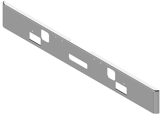 BUMPER FOR FREIGHTLINER FLD CLASSIC 1400 SERIES 2002-2007 12" SQUARE HAND FORM CHROME