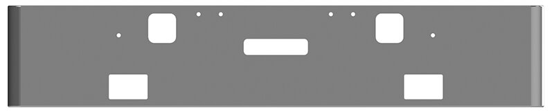 BUMPER FOR FREIGHTLINER FLD CLASSIC 1400 SERIES 2002-2007 18" SQUARE ROLLED END CHROME