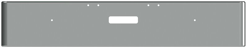 BUMPER FOR FREIGHTLINER FLD CLASSIC 2002-2007 18" SQUARE ROLLED END CHROME WITH TOW HOLE