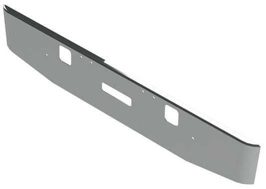 BUMPER FOR FREIGHTLINER FLD CLASSIC 2002-2007 16" TAPER ROLLED END CHROME WITH TOW HOLE & STEP HOLES