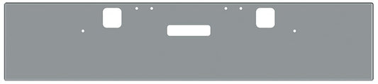 BUMPER FOR FREIGHTLINER FLD CLASSIC 2002-2007 20" BOXED END CHROME WITH TOW HOLE & STEP HOLES