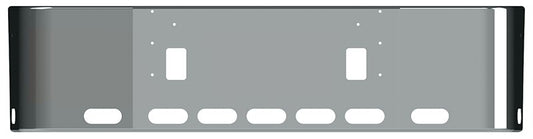 BUMPER FOR FREIGHTLINER COLUMBIA 1999-2007 & CENTURY 2005-2007 22" SETBACK AXLE STAINLESS STEEL WITH TOW HOLE AND 9 OVAL HOLES