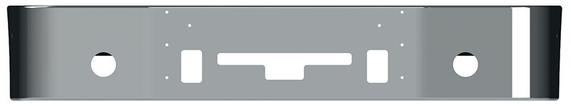 BUMPER FOR FREIGHTLINER COLUMBIA 1999-2007 & CENTURY 2005-2007 16" SETBACK AXLE CHROME WITH TOW HOLE & ROUND FOG LIGHT HOLES & VENT HOLES
