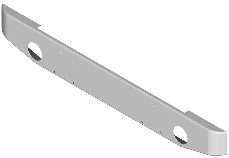 BUMPER FOR GMC GENERAL 1977-1987 12" TAPER ROLLED END CHROME WITH ROUND FOG LIGHT HOLES