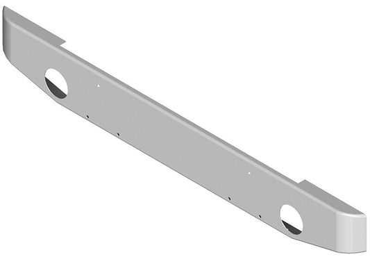 BUMPER FOR GMC GENERAL 1977-1987 12" TAPER ROLLED END CHROME WITH ROUND FOG LIGHT HOLES