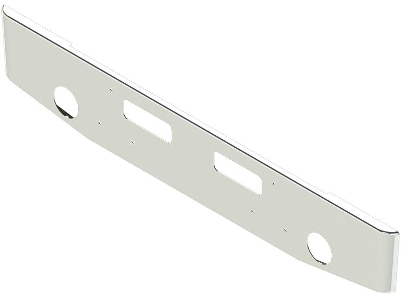 BUMPER FOR GMC GENERAL 1977-1987 16" TAPER ROLLED END CHROME WITH ROUND FOG LIGHT HOLES & VENT HOLES