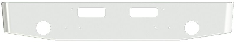 BUMPER FOR GMC BRIGADIER HIGH CAB 1978-1988 16" TAPER ROLLED END CHROME WITH ROUND FOG LIGHT HOLES & VENT HOLES