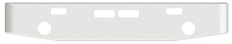 BUMPER FOR GMC ASTRO 1982-1987 16" TAPER ROLLED END CHROME WITH TOW HOLE & ROUND FOG LIGHT HOLES & VENT HOLES