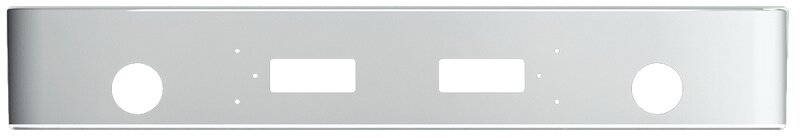 BUMPER FOR CHEVY & GMC TOPKICK, KODIAK 1989-1990 14" WRAP AROUND "FACTORY STYLE" CHROME WITH ROUND FOG LIGHT HOLES & VENT HOLES