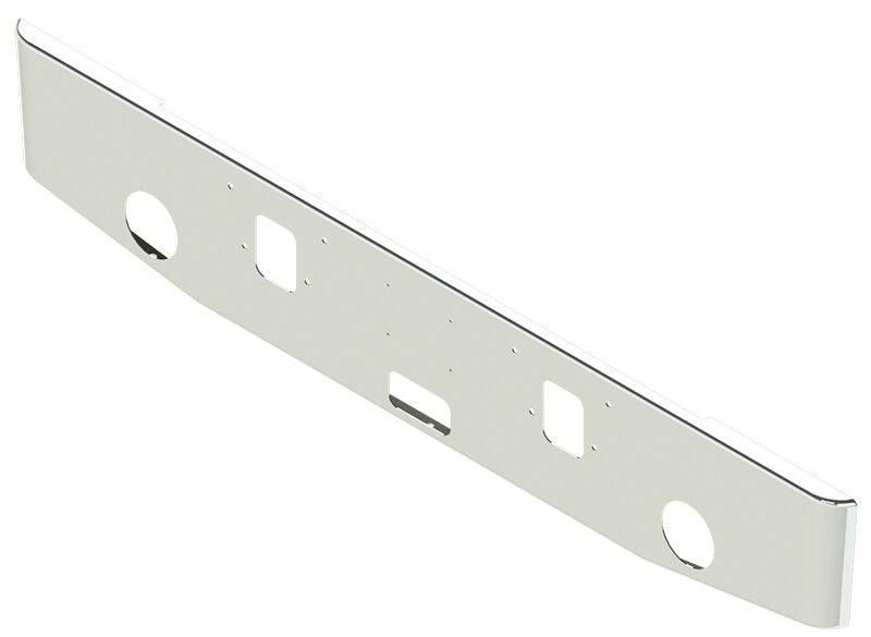 BUMPER FOR IHC 4200, 4300 1977-1990 16" TAPER ROLLED END CHROME AND LICENSE PLATE HOLES