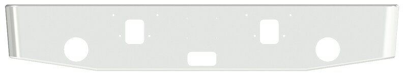 BUMPER FOR IHC 4200, 4300 1977-1990 16" TAPER ROLLED END CHROME AND LICENSE PLATE HOLES
