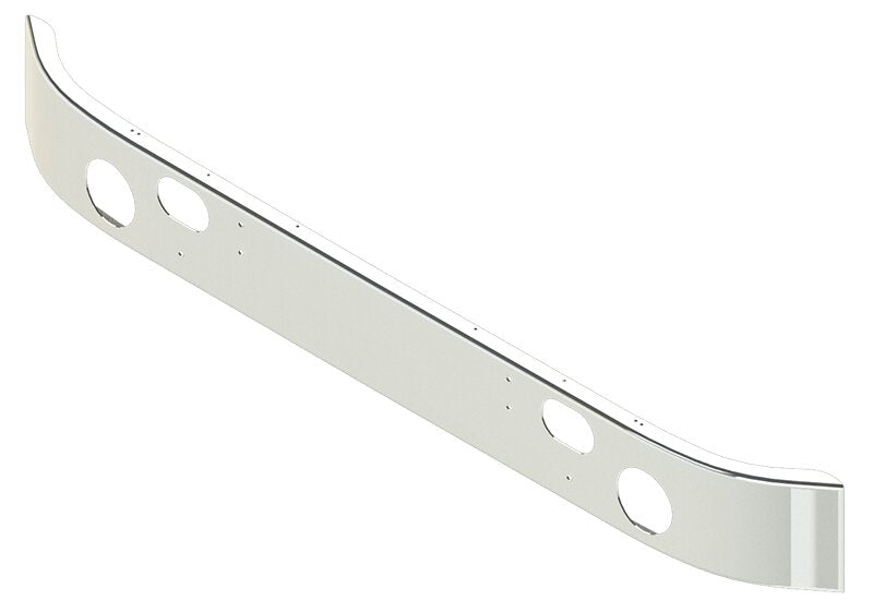 BUMPER FOR IHC 2200S, 2500S 1977-1990 10" WRAP AROUND "FACTORY STYLE" CHROME WITH TOW HOLE & ROUND FOG LIGHT HOLES