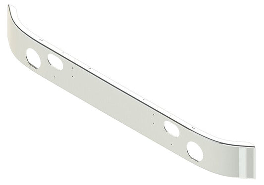 BUMPER FOR IHC 2200S, 2500S 1977-1990 10" WRAP AROUND "FACTORY STYLE" CHROME WITH TOW HOLE & ROUND FOG LIGHT HOLES