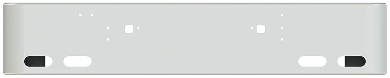 BUMPER FOR IHC 9300, 9370 CONVENTIONAL, 9670 CABOVER 1983-1996 18" SQUARE ROLLED END CHROME WITH TOW HOLE AND 4 OVAL HOLES