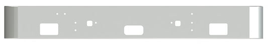 BUMPER FOR IHC 9300, 9370 CONVENTIONAL, 9670 CABOVER 1983-1996 12" SQUARE HAND FORM CHROME