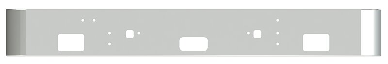 BUMPER FOR IHC 9300, 9370 CONVENTIONAL, 9670 CABOVER 1983-1996 12" SQUARE HAND FORM CHROME