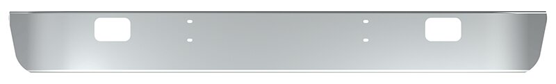 BUMPER FOR IHC 4000 SERIES, 7000 SERIES, 8000 SERIES 1990-2004 10" WRAP AROUND "FACTORY STYLE" CHROME WITH RECTANGULAR FOG LIGHT HOLES