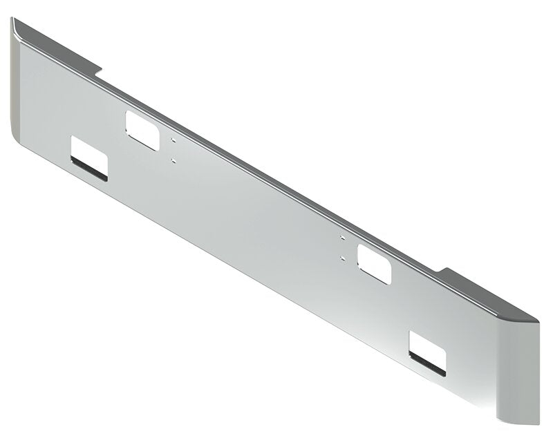 BUMPER FOR IHC 4000 SERIES, 7000 SERIES, 8000 SERIES 1990-2004 16" SQUARE HAND FORM CHROME