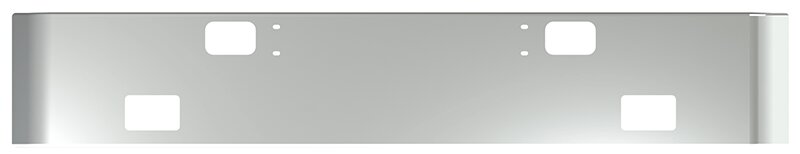 BUMPER FOR IHC 4000 SERIES, 7000 SERIES, 8000 SERIES 1990-2004 16" SQUARE HAND FORM CHROME