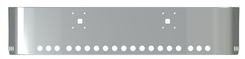 BUMPER FOR IHC 9100, 9200, 9400 SETBACK AXLE 1997-2007 20" SETBACK AXLE STAINLESS STEEL WITH TOW HOLE, LIGHT HOLES