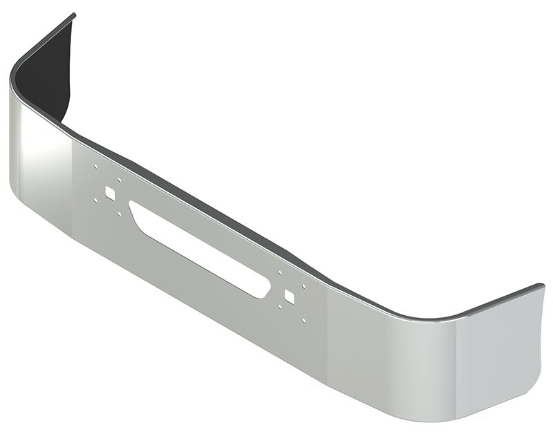 BUMPER FOR IHC 9100, 9200, 9400 SETBACK AXLE 1997-2007 18" SETBACK AXLE STAINLESS STEEL WITH TOW HOLE & VENT HOLES